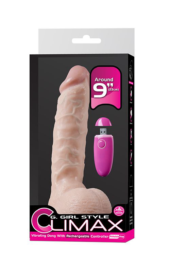 Телесный перезаряжаемый вибратор G-GIRL 9INCH PVC RECHARGEABLE VIBRATOR - 23 см. - 1