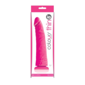 Розовый фаллоимитатор без мошонки Pleasures Thin 8 Dildo - 20 см. - 1