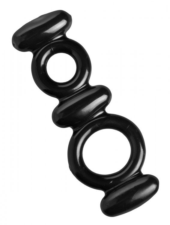 Двойное эрекционное кольцо Dual Stretch To Fit Cock and Ball Ring - 0