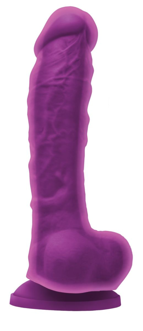 Фиолетовый фаллоимитатор с двойным слоем Dual Density 8 - 22,9 см. - 0