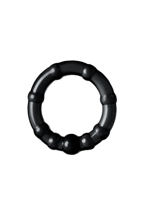 Набор из 3 черных силиконовых эрекционных колец разного размера - 1