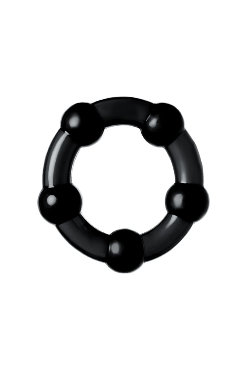 Набор из 3 черных силиконовых эрекционных колец разного размера - 2