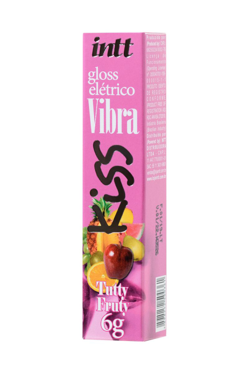 Блеск для губ GLOSS VIBE Tutti-frutti с фруктовым ароматом и эффектом вибрации - 6 гр. - 1