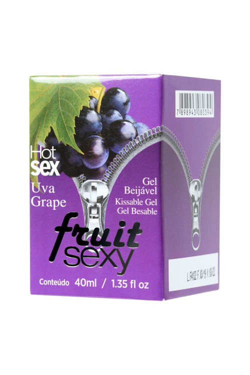 Массажное масло FRUIT SEXY Grape с ароматом винограда и разогревающим эффектом - 40 мл. - 1