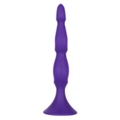 Фиолетовая анальная елочка Silicone Triple Probe - 14,5 см. - 4