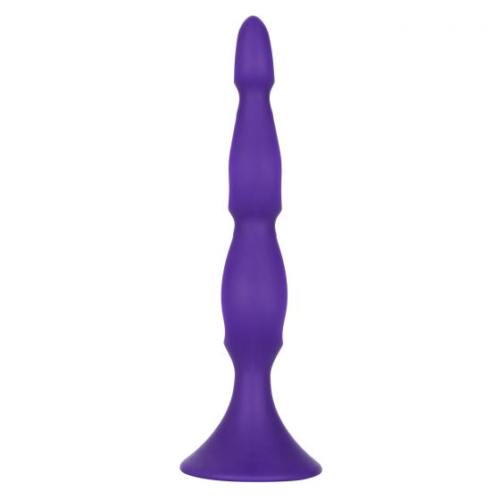 Фиолетовая анальная елочка Silicone Triple Probe - 14,5 см. - 4
