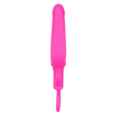 Розовая силиконовая пробка с прорезью Silicone Groove Probe - 10,2 см. - 4