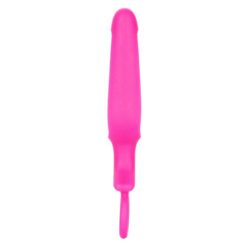 Розовая силиконовая пробка с прорезью Silicone Groove Probe - 10,2 см. - 4