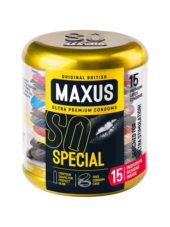 Презервативы с точками и рёбрами в металлическом кейсе MAXUS Special - 15 шт. - 0