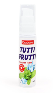 Гель-смазка Tutti-frutti со вкусом сладкой мяты - 30 гр. - 0