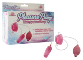 Розовая помпа с вибрацией Pleasure Pump Butterfly Clitoral - 0