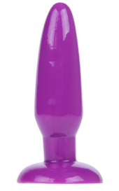 Фиолетовая анальная пробка с присоской - 13,5 см. - 0