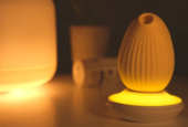Желтый вакуум-волновой стимулятор с вибрацией и базой-ночником Cuddly Bird - 7