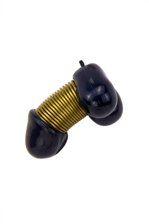 Черный брелок для ключей в форме пениса - 1