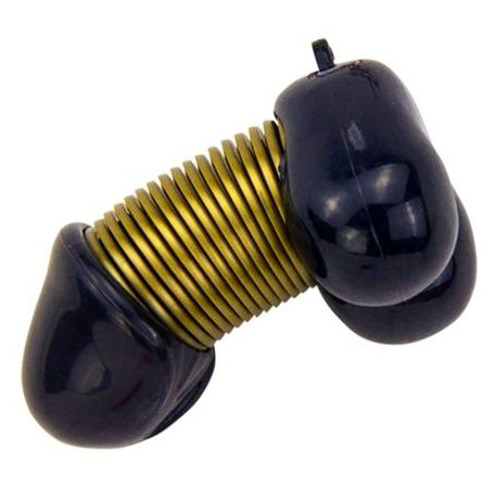 Черный брелок для ключей в форме пениса - 0