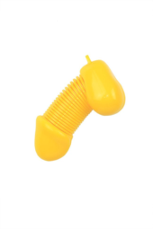 Желтый брелок для ключей в форме пениса - 1