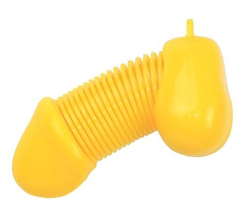 Желтый брелок для ключей в форме пениса - 0
