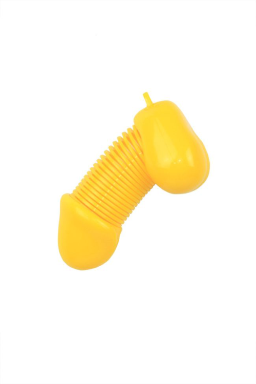 Желтый брелок для ключей в форме пениса - 1