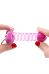 Розовый брелок для ключей в форме пениса - 4