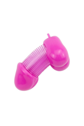 Розовый брелок для ключей в форме пениса - 1