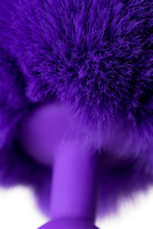 Фиолетовая анальная втулка Sweet bunny с фиолетовым пушистым хвостиком - 9