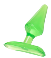 Зеленая анальная втулка с ограничителем - 6,5 см. - 0