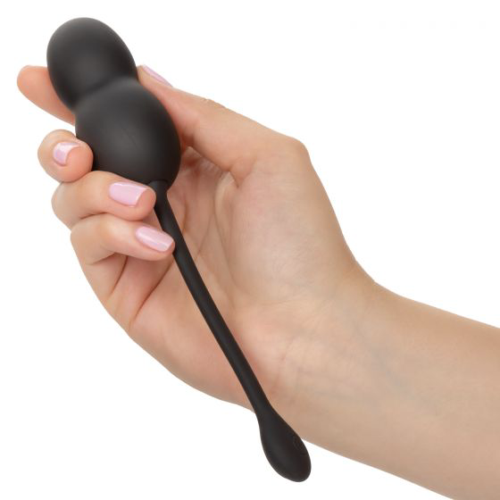 Черные вагинальные виброшарики с браслетом-пультом Wristband Remote Ultra-Soft Kegel System - 3