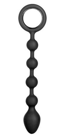 Черная анальная цепочка Booty Climaxer - 20,25 см. - 0