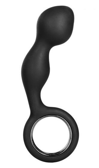 Черный анальный стимулятор Silicone Booty Exciter - 10,75 см.