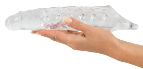 Прозрачная закрытая насадка Crystal Skin Penis Sleeve - 27,8 см. - 1