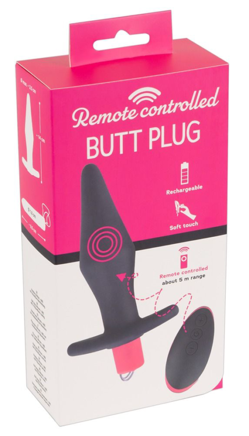 Темно-фиолетовая анальная пробка Remote Controlled Butt Plug - 14 см. - 6