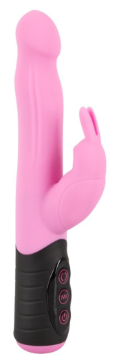 Розовый вибратор-кролик с ротацией Rotating Rabbit - 21,7 см. - 0