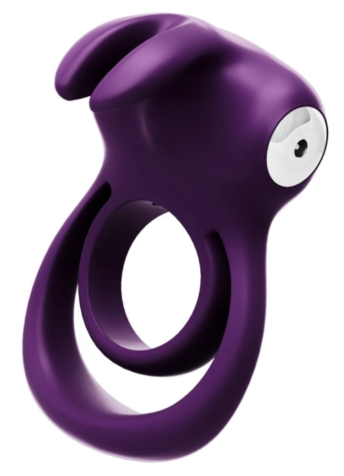 Фиолетовое эрекционное кольцо VeDO Thunder Bunny - 0