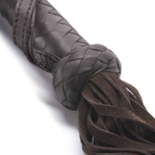 Коричневая кожаная плеть Brown Leather Flogger - 66 см. - 2