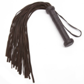Коричневая кожаная плеть Brown Leather Flogger - 66 см. - 1