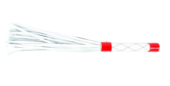 Бело-красная плеть средней длины с ручкой - 44 см. - 1