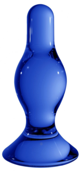Синяя стеклянная анальная пробка Classy - 11,5 см. - 0