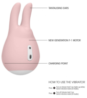 Розовый клиторальный стимулятор Love Bunny - 9,4 см. - 2