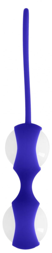 Белые вагинальные шарики Ben Wa Small в синей оболочке - 2