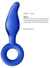 Синий анальный стимулятор Gripper - 17 см. - 1