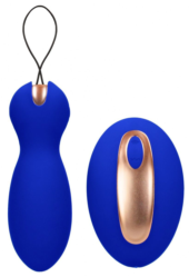 Синие вагинальные шарики Purity с пультом ДУ - 0