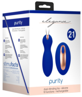 Синие вагинальные шарики Purity с пультом ДУ - 2