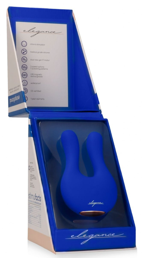 Синий клиторальный стимулятор Exceptional - 10,4 см. - 3