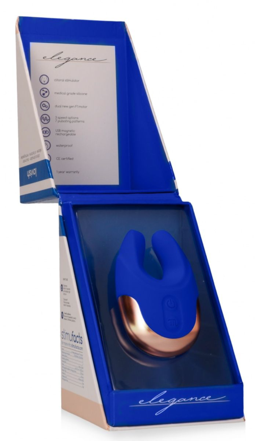 Синий клиторальный стимулятор Lavish - 8,9 см. - 3