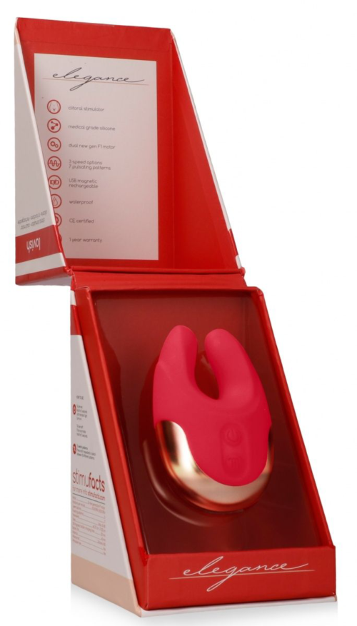 Красный клиторальный стимулятор Lavish - 8,9 см. - 3