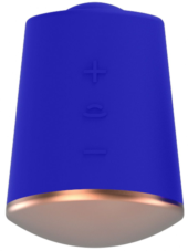 Синий клиторальный стимулятор Dazzling с вибрацией и ротацией - 6,7 см. - 0