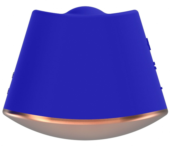 Синий клиторальный стимулятор Dazzling с вибрацией и ротацией - 6,7 см. - 3