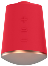 Красный клиторальный стимулятор Dazzling с вибрацией и ротацией - 6,7 см. - 0