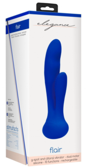 Синий вибратор G-Spot and Clitoral Vibrator Flair - 17,5 см. - 1