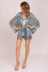 Роскошный кружевной халат-кимоно - 1